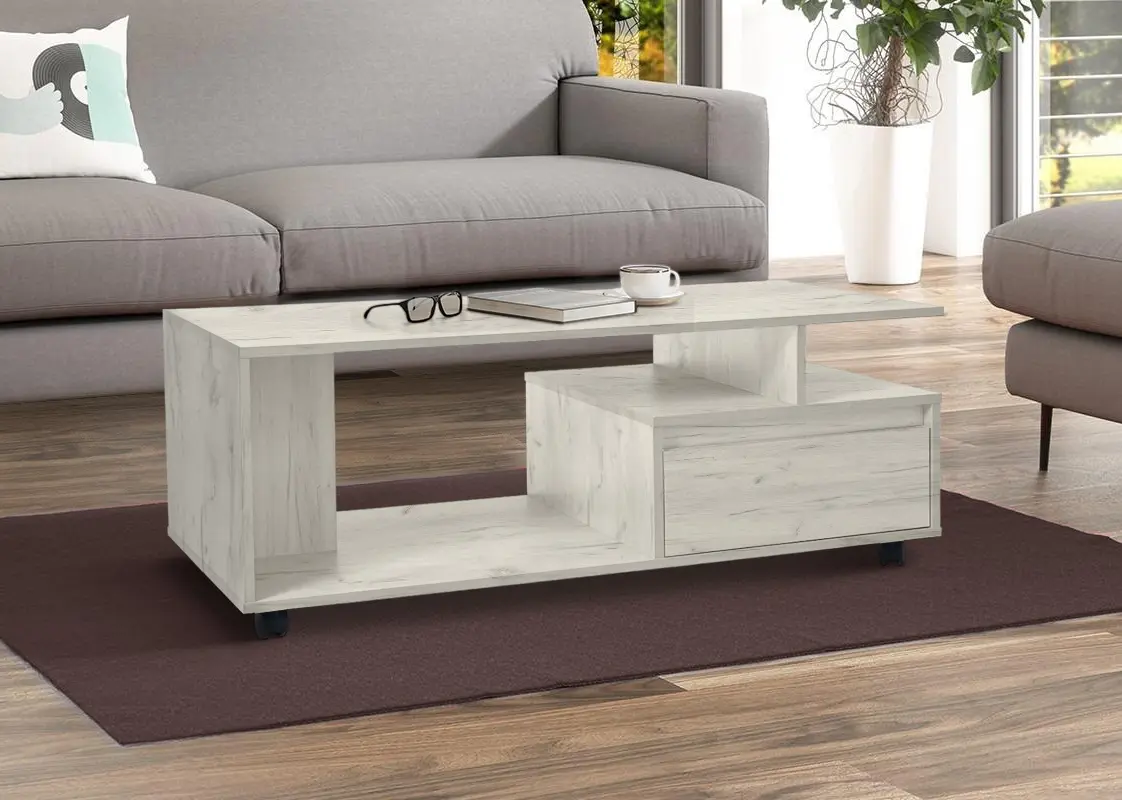 Masa pentru reviste Modern Komfi STJ 120cm (Craft Oak White)