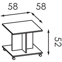 Журнальный столик Modern Komfi СТЖ 60cm (Brandy Castello Oak) Thumb