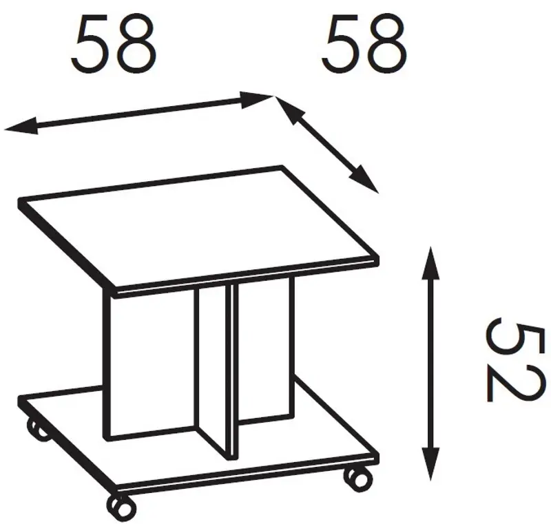 Журнальный столик Modern Komfi СТЖ 60cm (Craft Oak White)