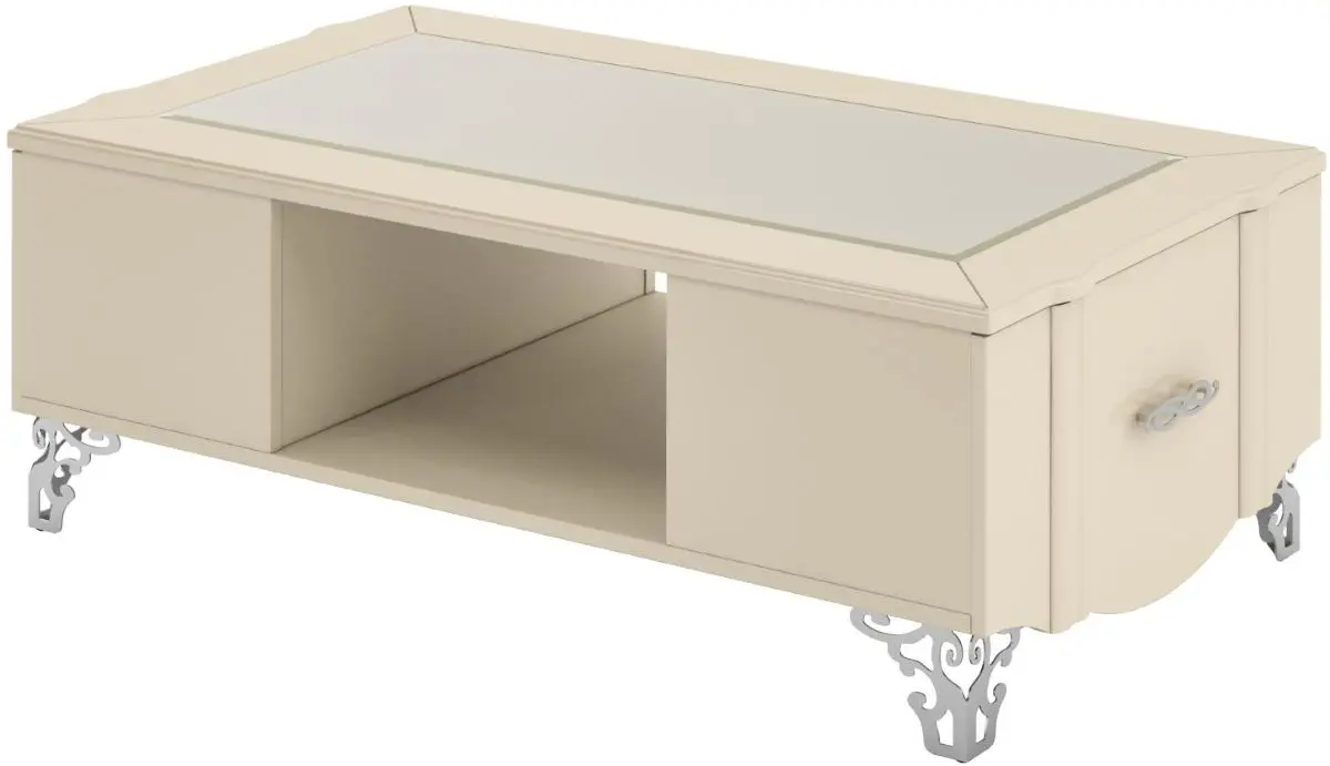 Журнальный столик Неман София МН-025-07 (Крем Глянец/Крем)