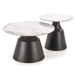 Set mese pentru reviste Halmar Magneta 2pcs (White Marble/Black) Thumb