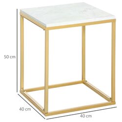 Журнальный столик Outsunny 84B-834GD (Gold/White) Thumb