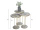 Set masute pentru reviste Prestige Gordion Round base 3 pcs (Grey Marble/Gold)