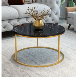 Masa pentru reviste Prestige Bendir 60 (Black Marble/Gold)