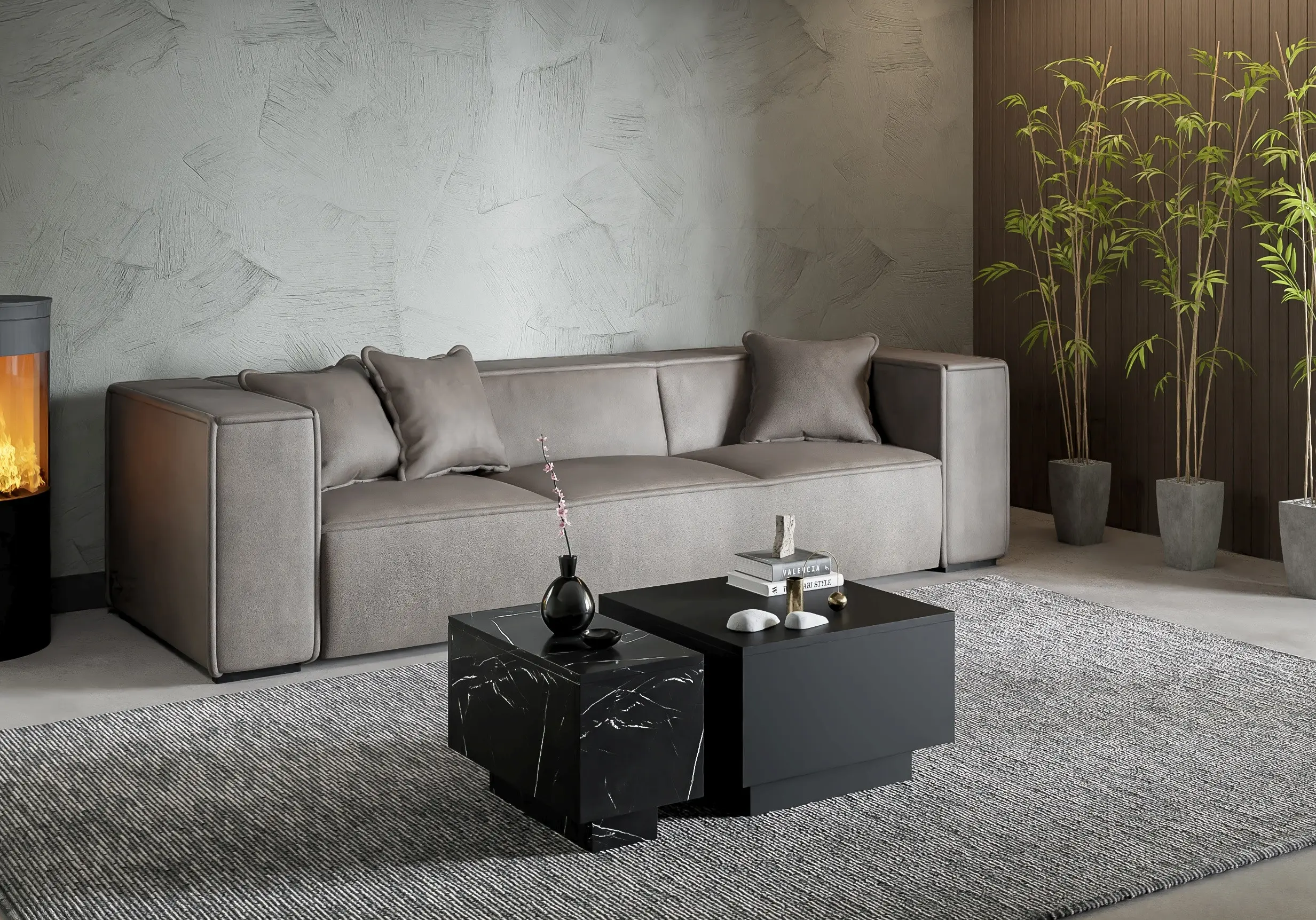 Masa pentru reviste Prospero Moon 30 (Royal Marble Black) - 4