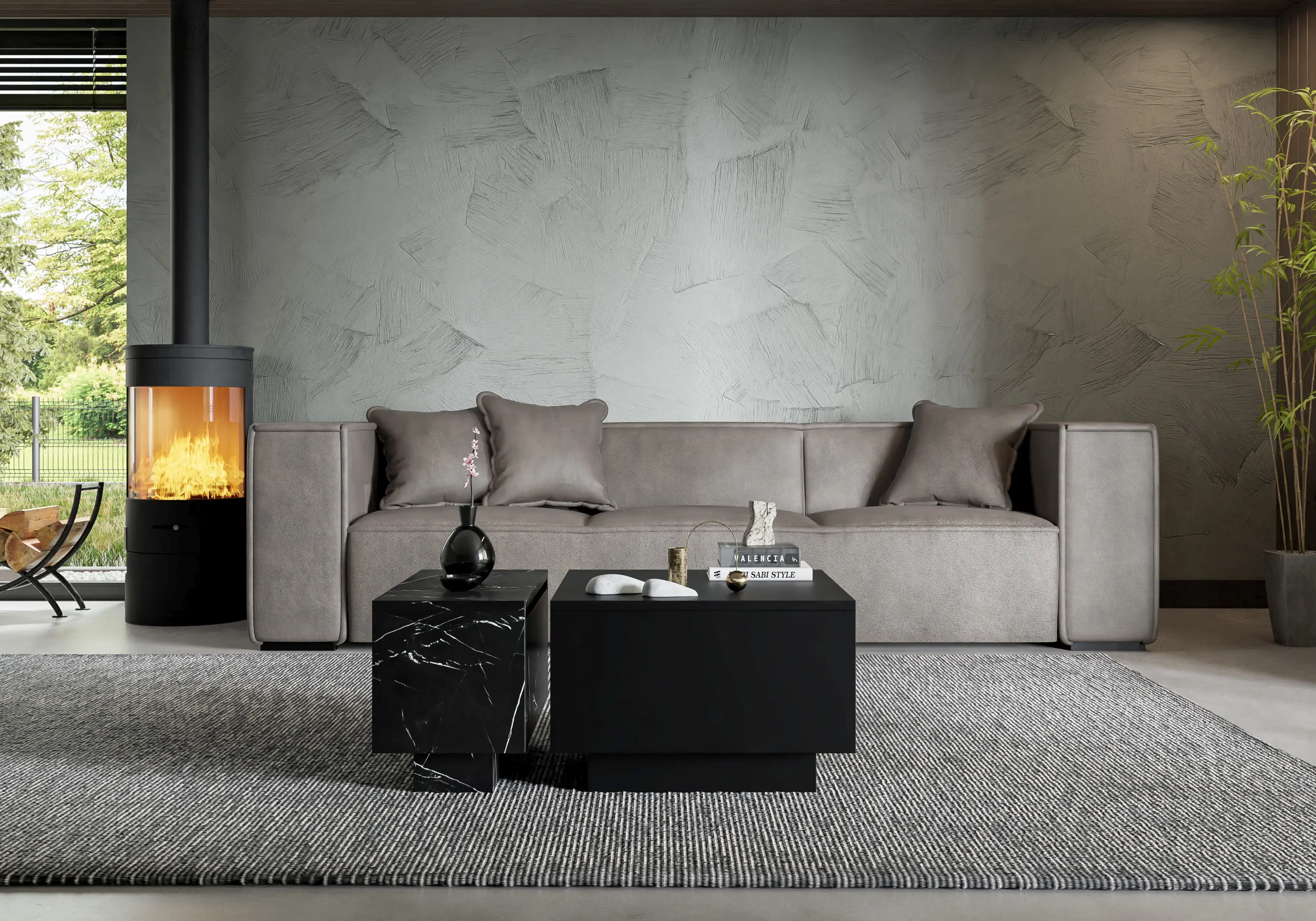 Masa pentru reviste Prospero Moon 30 (Royal Marble Black) - 5