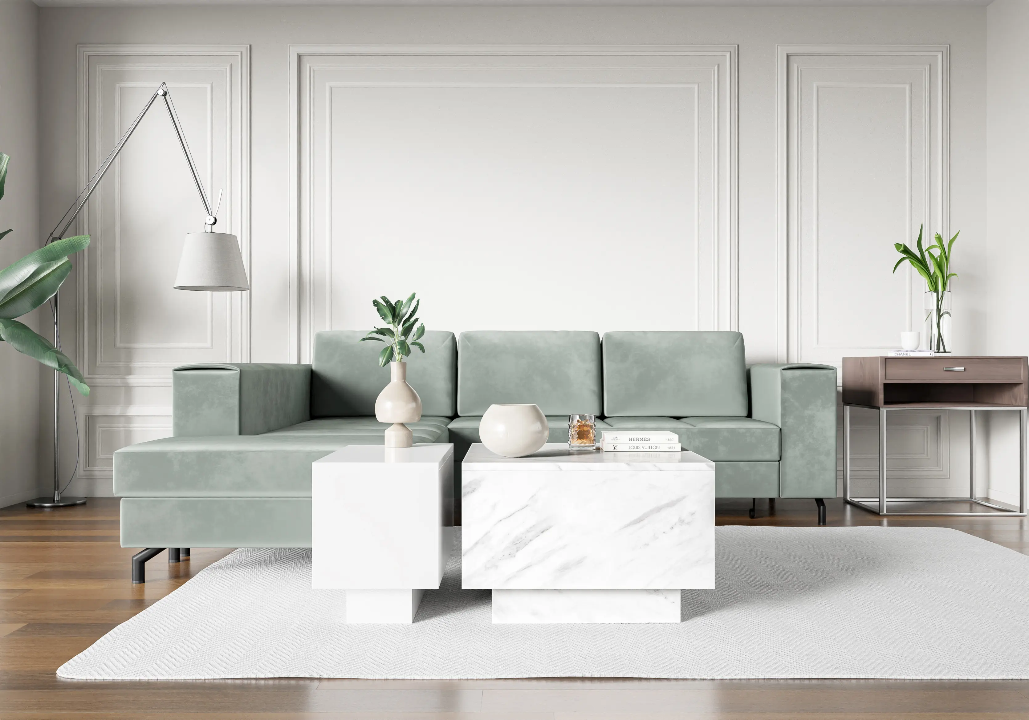 Masa pentru reviste Prospero Moon 30 (White Gloss) - 4