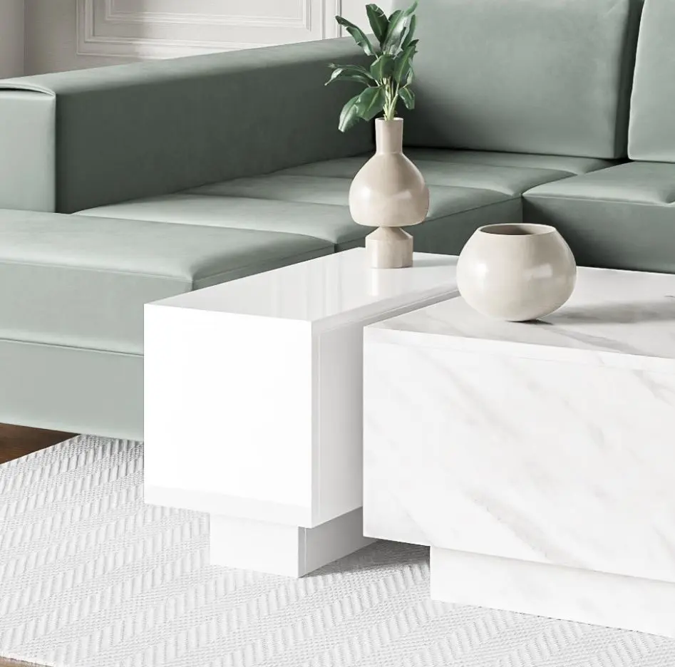 Masa pentru reviste Prospero Moon 30 (White Gloss)