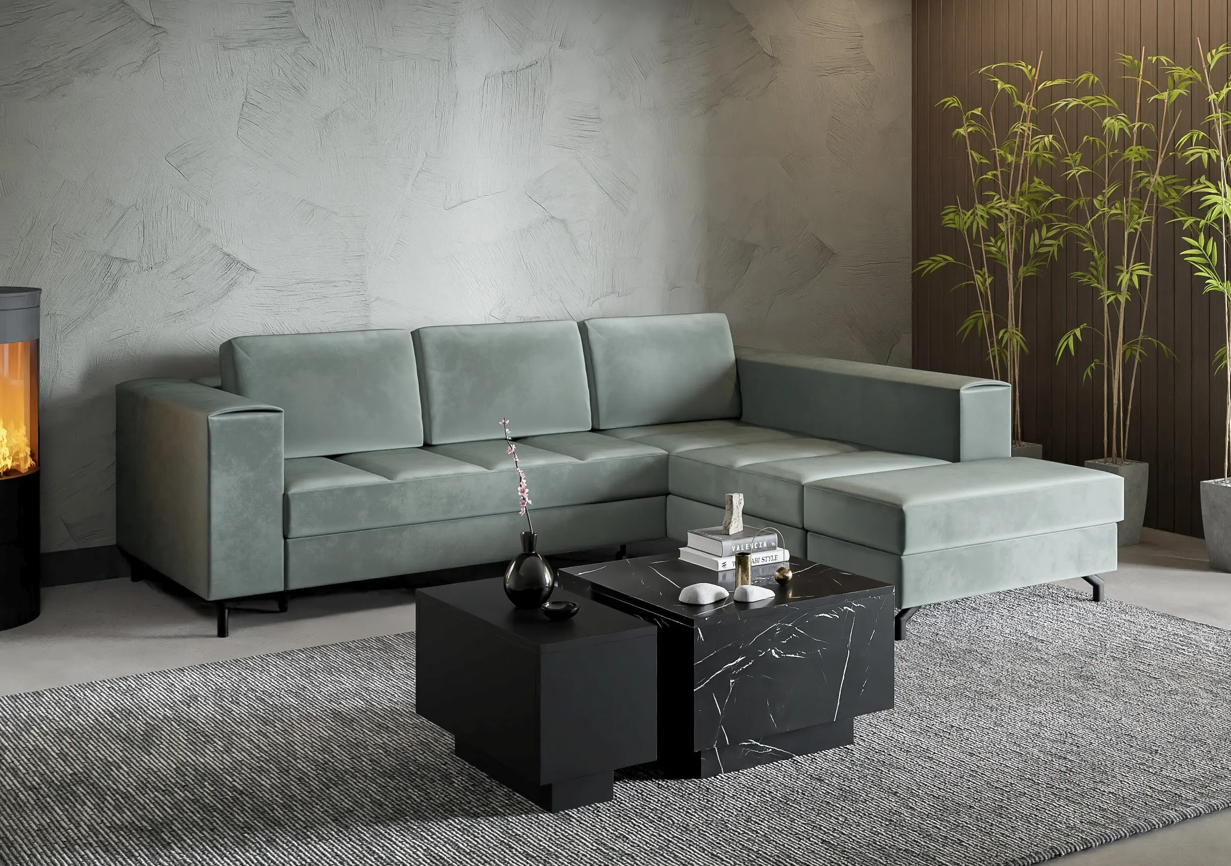 Masa pentru reviste Prospero Moon 60 (Royal Marble Black) - 4