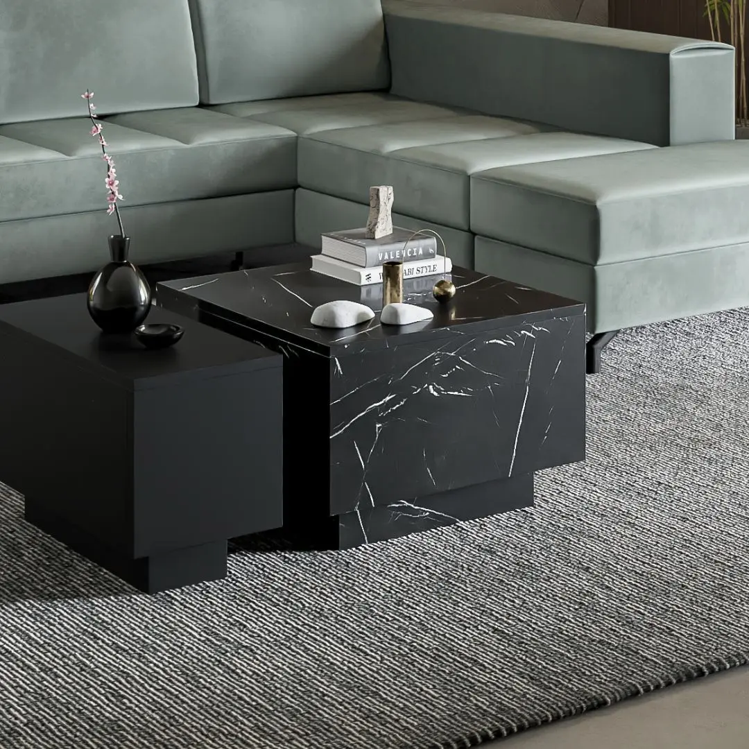 Masa pentru reviste Prospero Moon 60 (Royal Marble Black)