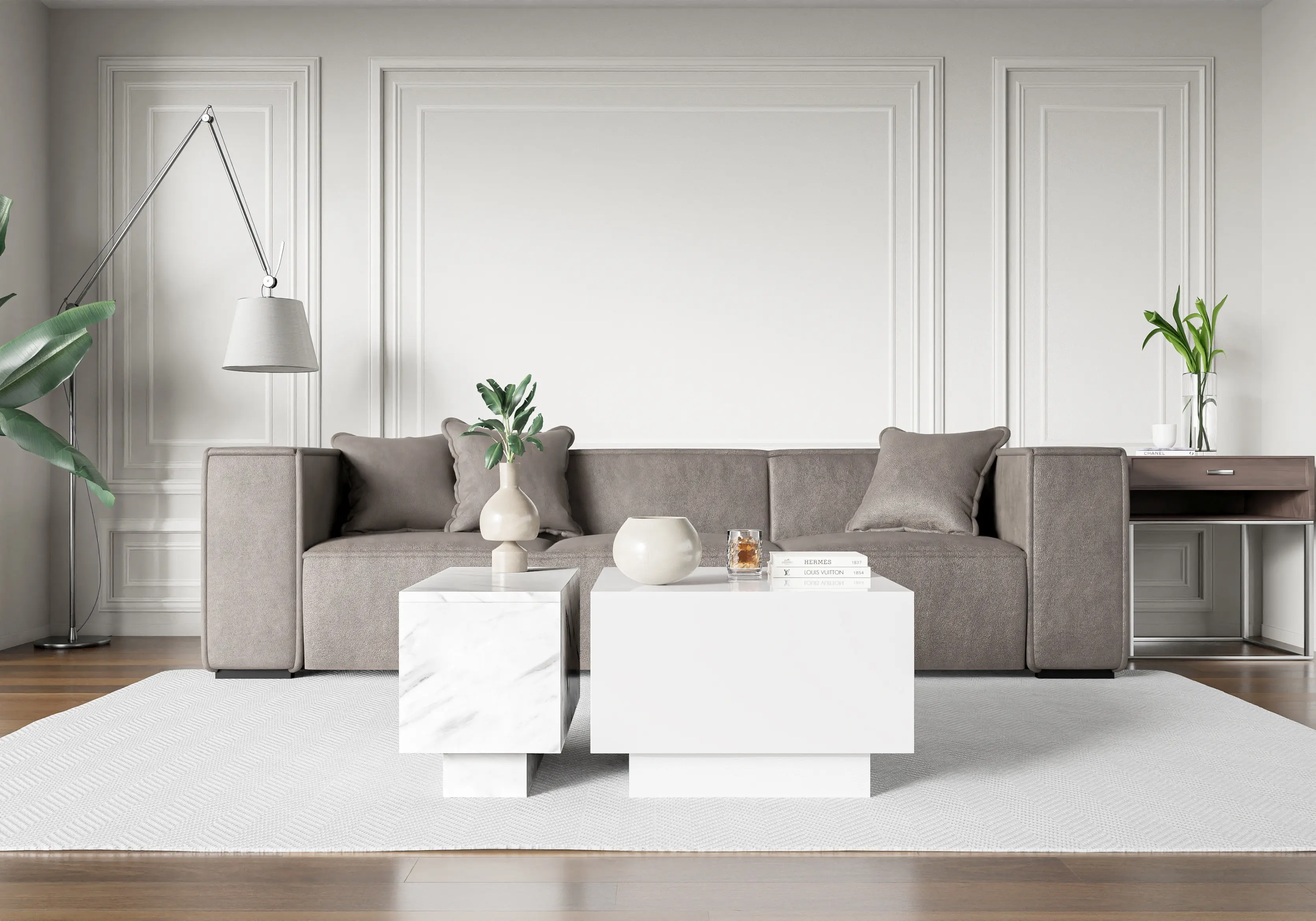 Masa pentru reviste Prospero Moon 60 (White Gloss) - 5