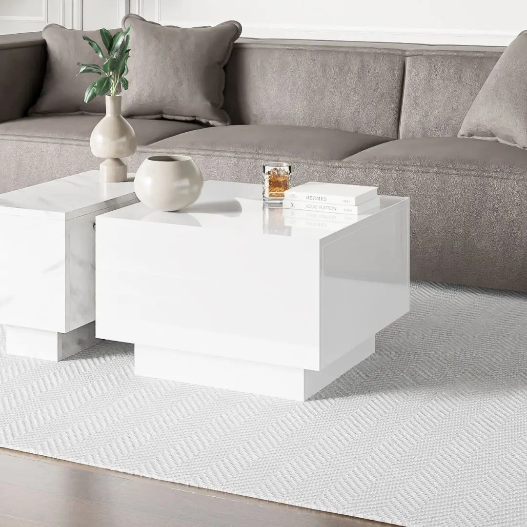 Masa pentru reviste Prospero Moon 60 (White Gloss)