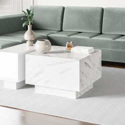 Masa pentru reviste Prospero Moon 60 (White Marble)