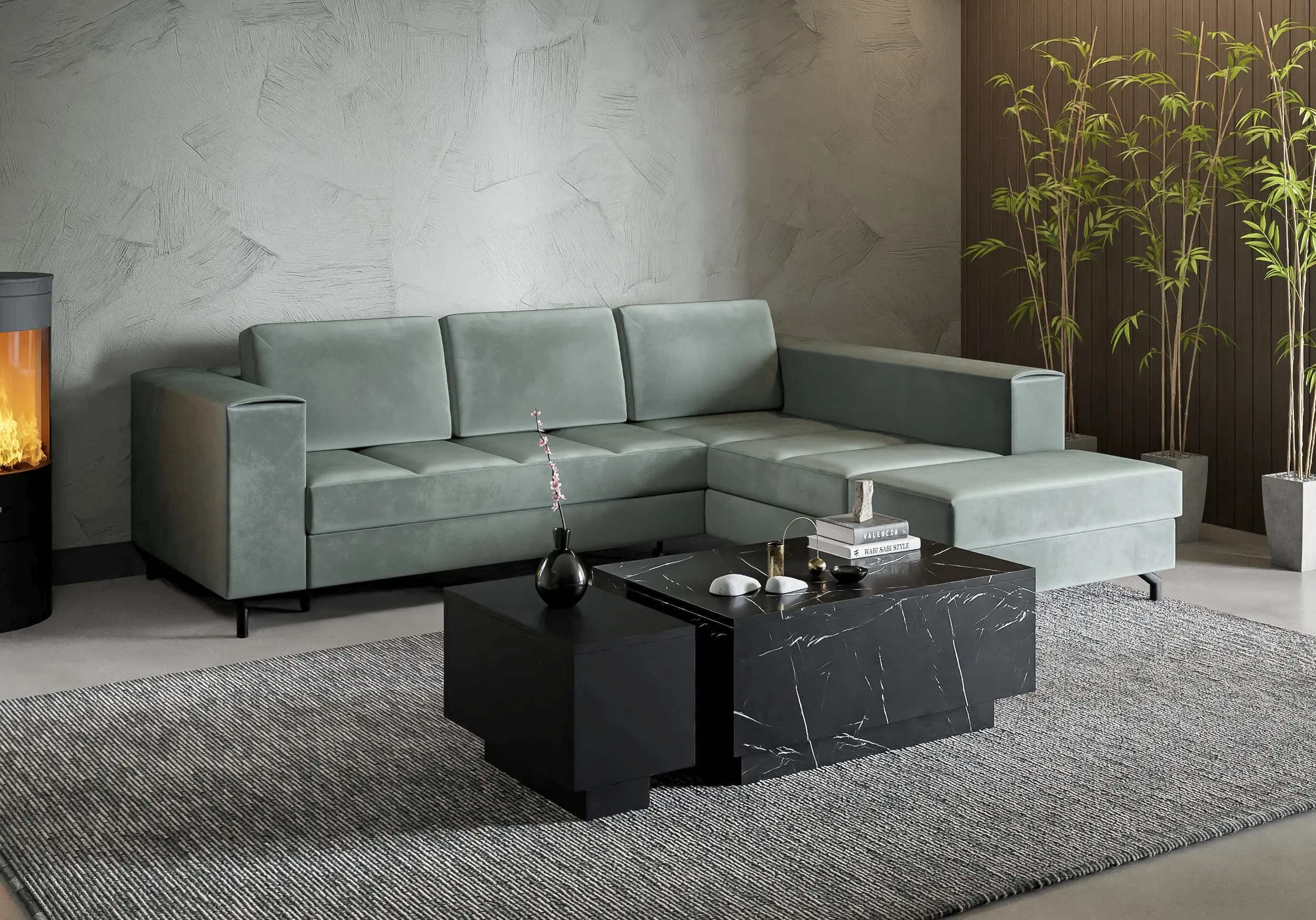 Masa pentru reviste Prospero Moon 90 (Royal Marble Black) - 4