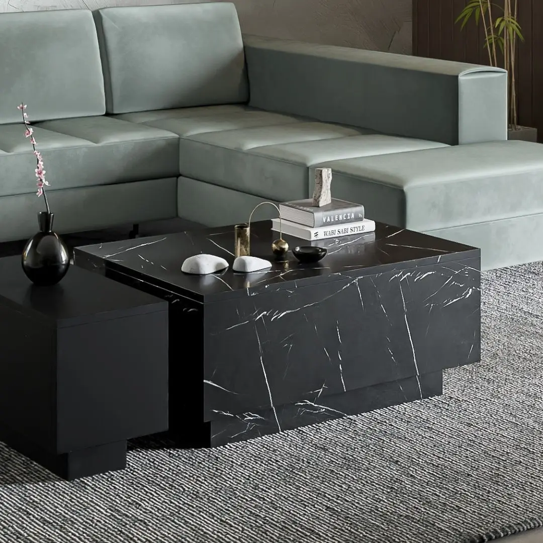 Masa pentru reviste Prospero Moon 90 (Royal Marble Black)
