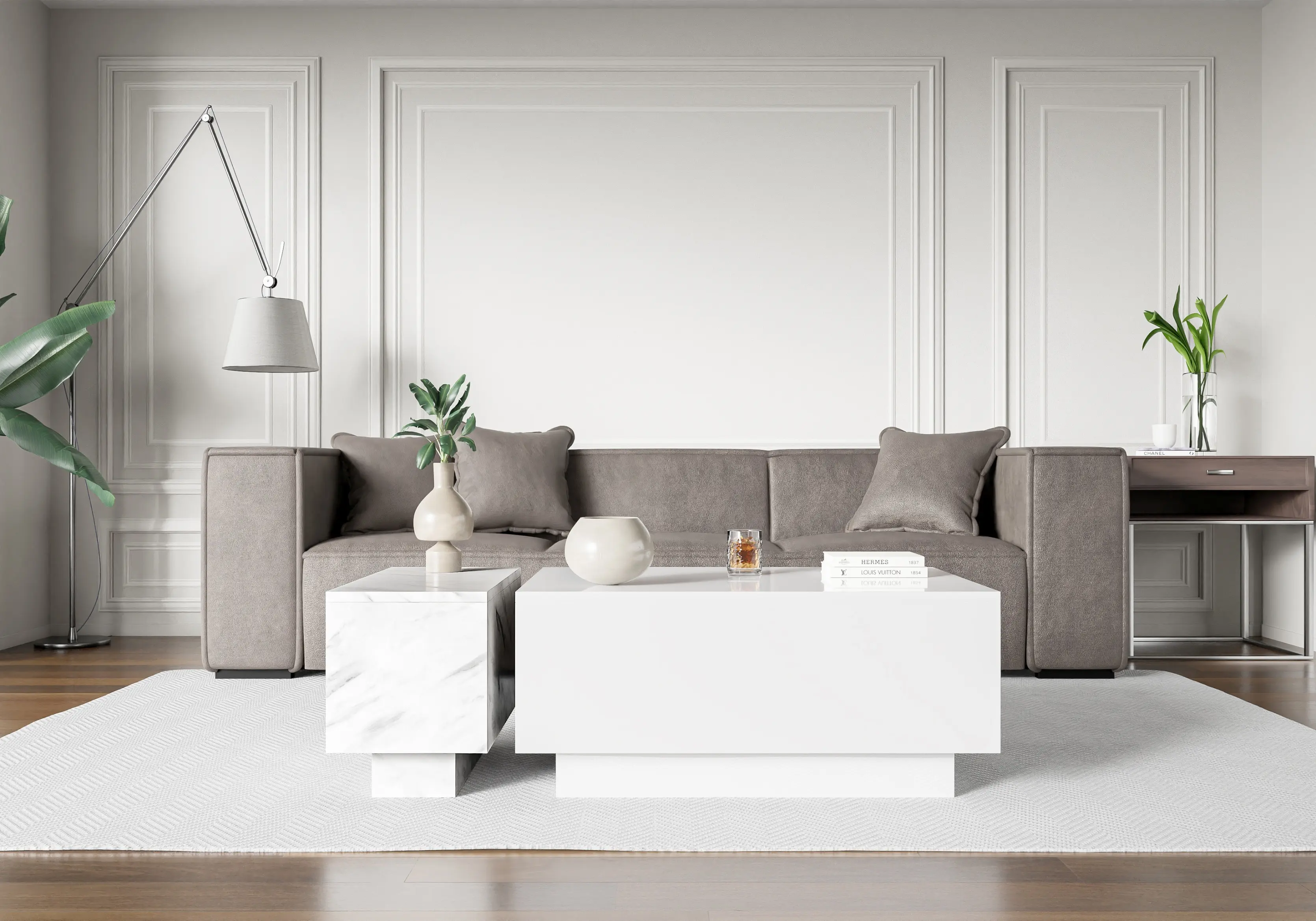 Masa pentru reviste Prospero Moon 90 (White Gloss) - 5