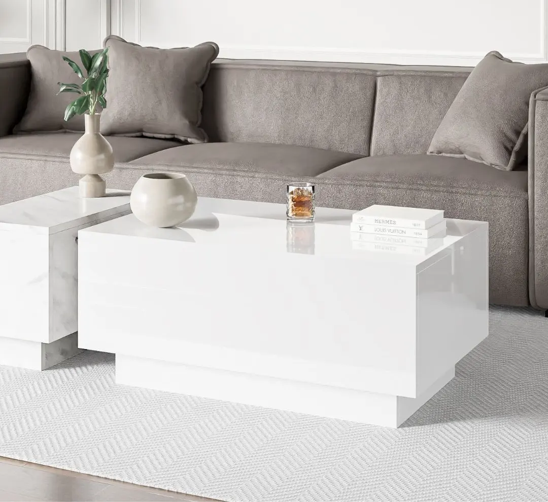 Masa pentru reviste Prospero Moon 90 (White Gloss)