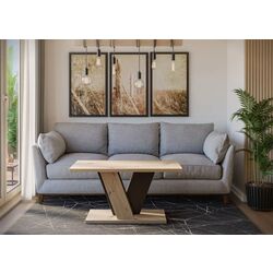 Masa pentru reviste Prospero Viney (Artisan Oak/Black) Thumb