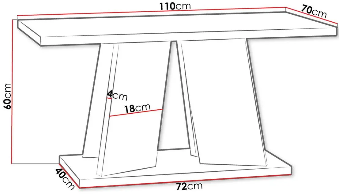 Masa pentru reviste Prospero Viney K350 (White)