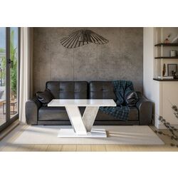 Masa pentru reviste Prospero Viney (White Gloss/Stone)