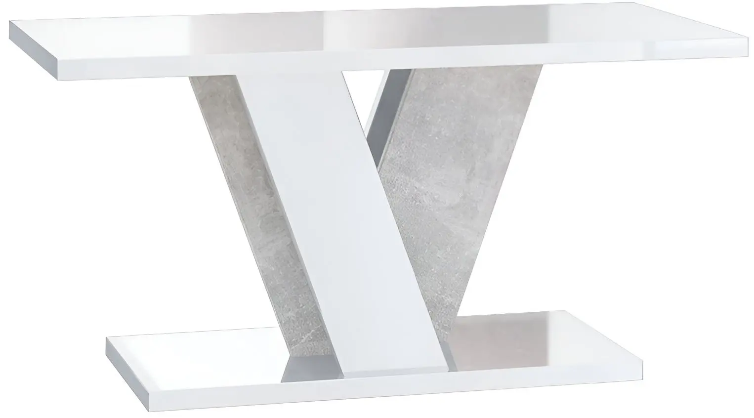 Masa pentru reviste Prospero Viney (White Gloss/Stone)