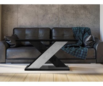 Masa pentru reviste Prospero Xao 110 (Black Gloss/Concrete)