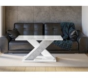 Masa pentru reviste Prospero Xao (White Gloss/Concrete)