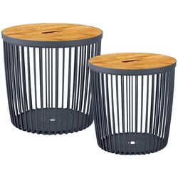 Набор журнальных столиков Prosperplast Clubo (Anthracite)