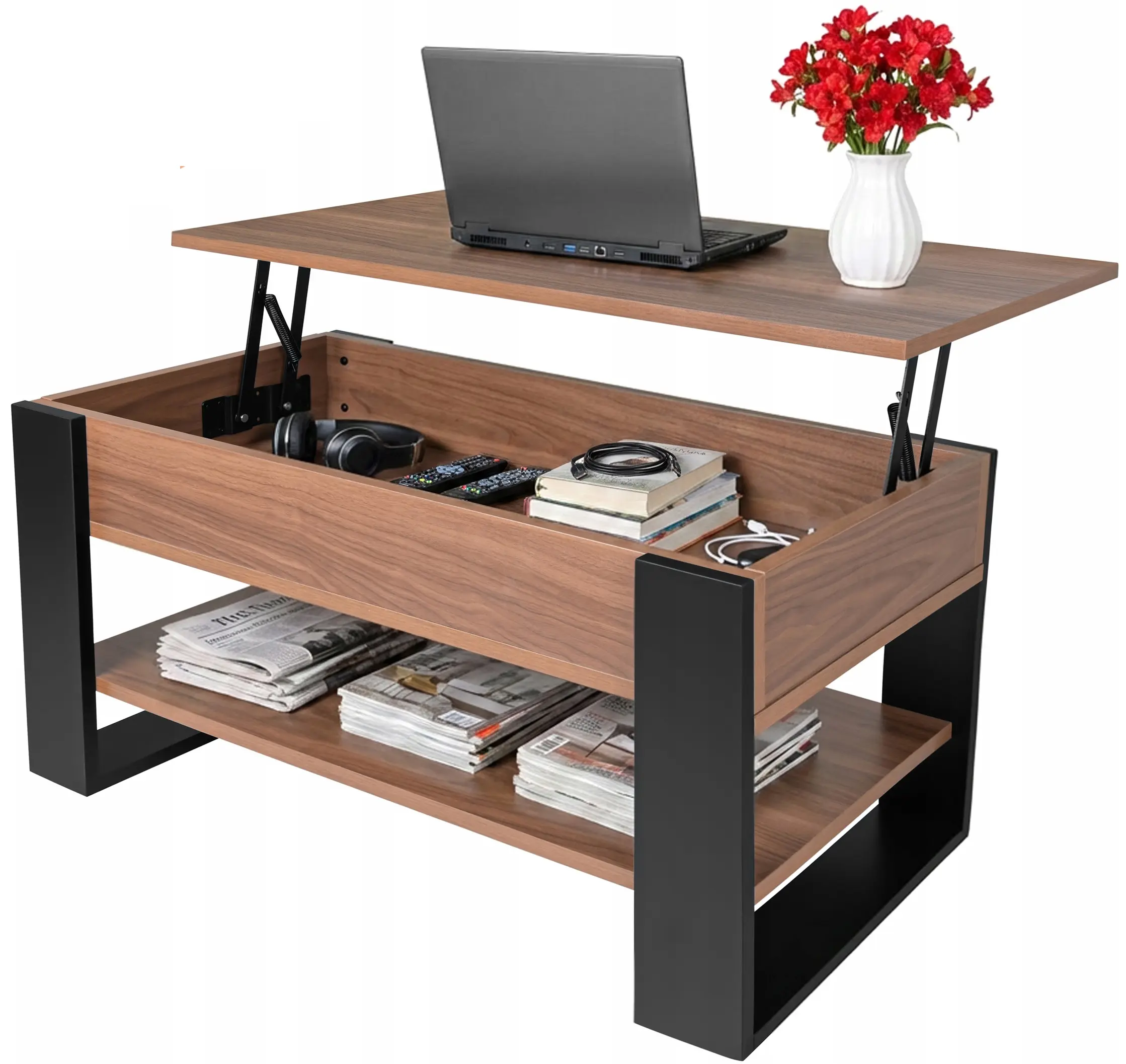 Журнальный столик Ruhhy 27849 (Craft Oak/Black) - 6