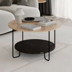 Masa pentru reviste Showdeko Corro (Oak/Black)
