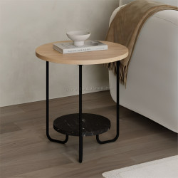 Masa pentru reviste Showdeko Corro Side (Oak/Black)