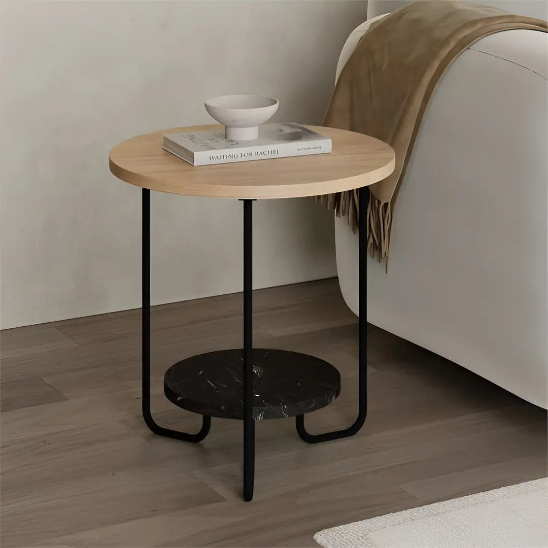 Masa pentru reviste Showdeko Corro Side (Oak/Black)