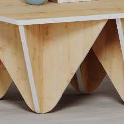 Masa pentru reviste Showdeko Diamond (Oak/White) Thumb