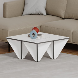Masa pentru reviste Showdeko Diamond (White/Anthracite)