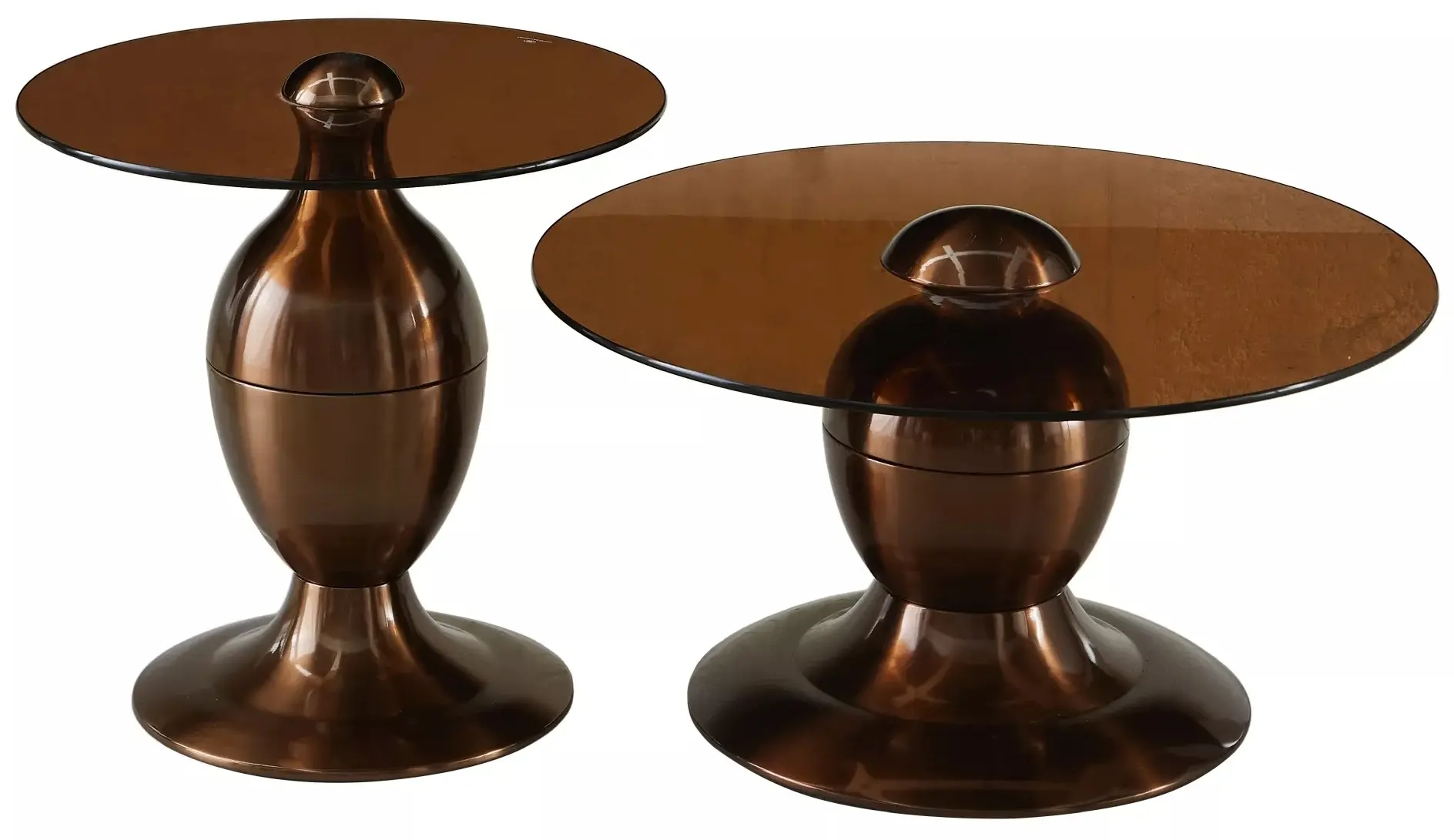 Set mese pentru reviste Signal Cassie (Transparent Brown/Copper)