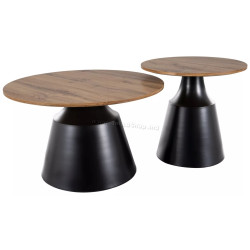 Комплект журнальных столиков Signal Itaka (Artisan Oak/Black)