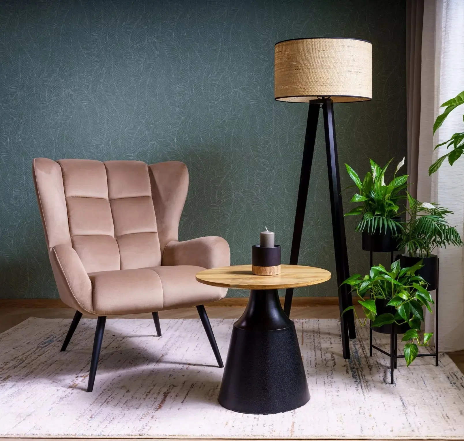 Комплект журнальных столиков Signal Itaka (Artisan Oak/Black)