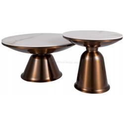 Set mese pentru reviste Signal Vera (White Marble/Copper)