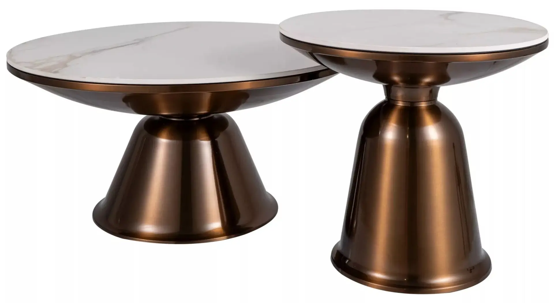 Set mese pentru reviste Signal Vera (White Marble/Copper)