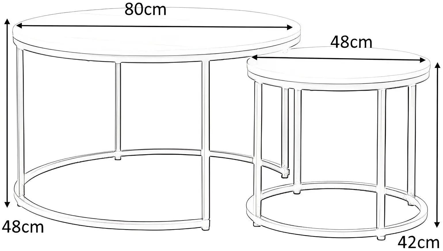 Masa pentru reviste Signal Dion (Black Marble/Black)