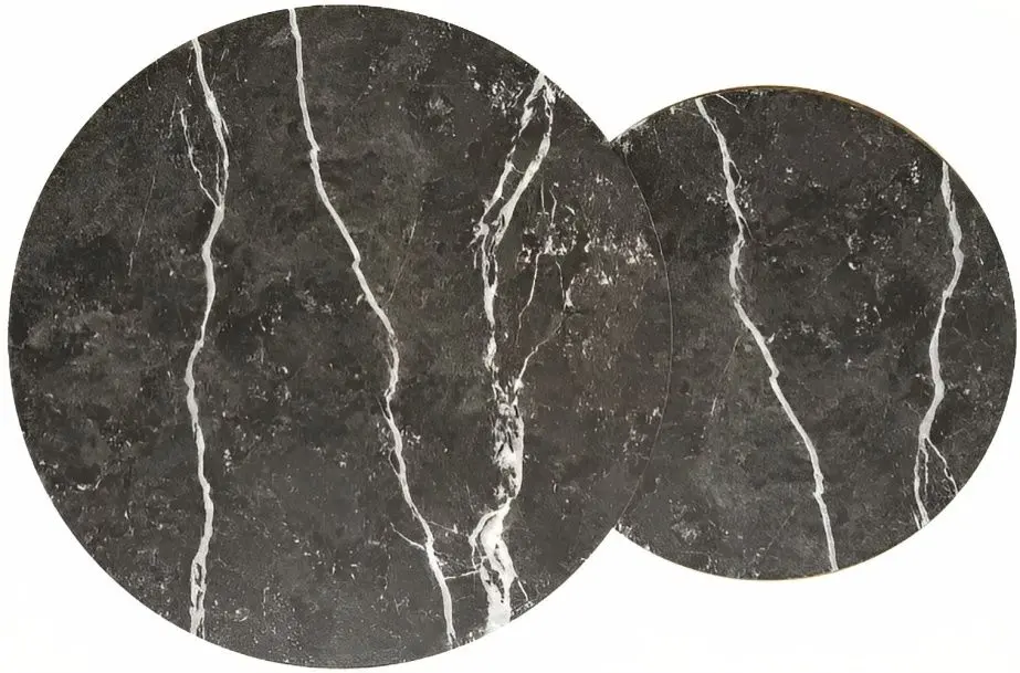 Set masute pentru reviste Signal Dion (Black Marble/Gold)