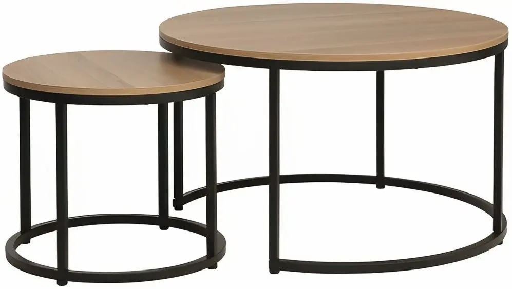 Set masute pentru reviste Signal Dion (Oak/Black)