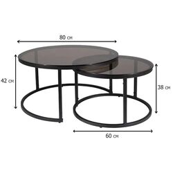 Set masute pentru reviste Signal Ferrante E (Smoke/Black Matt) Thumb