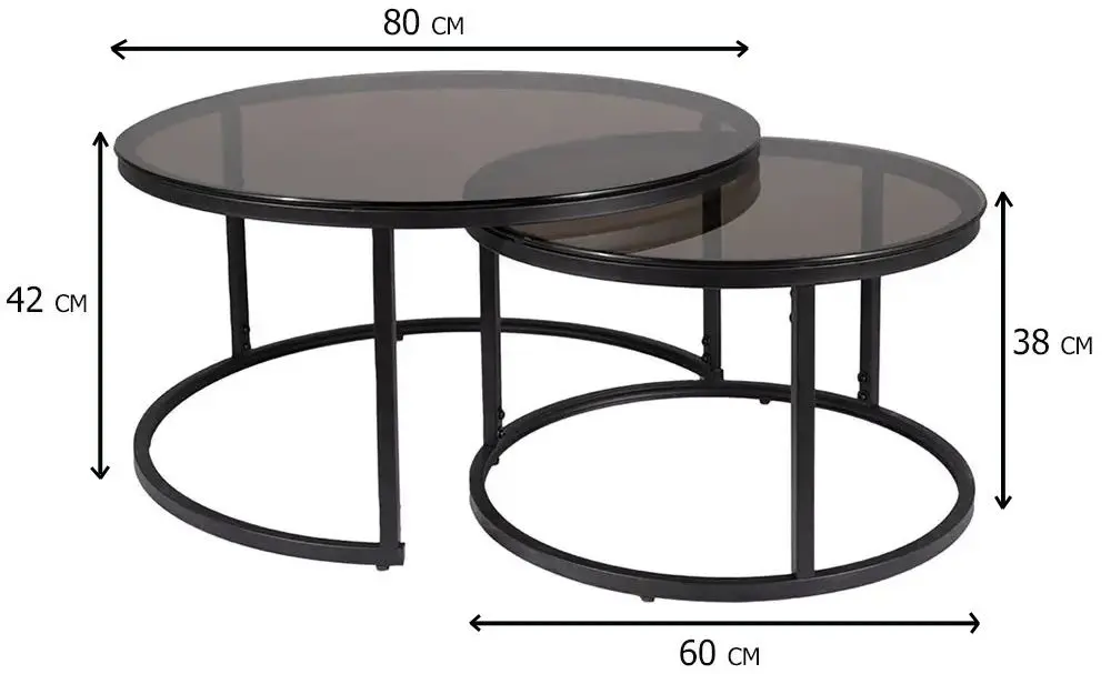 Set masute pentru reviste Signal Ferrante E (Smoke/Black Matt) - 2