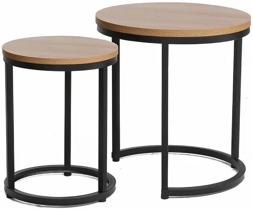 Set masute pentru reviste Signal Hola (Oak/Black)