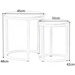 Set masute pentru reviste Signal Hola (White Marble/Black) Thumb