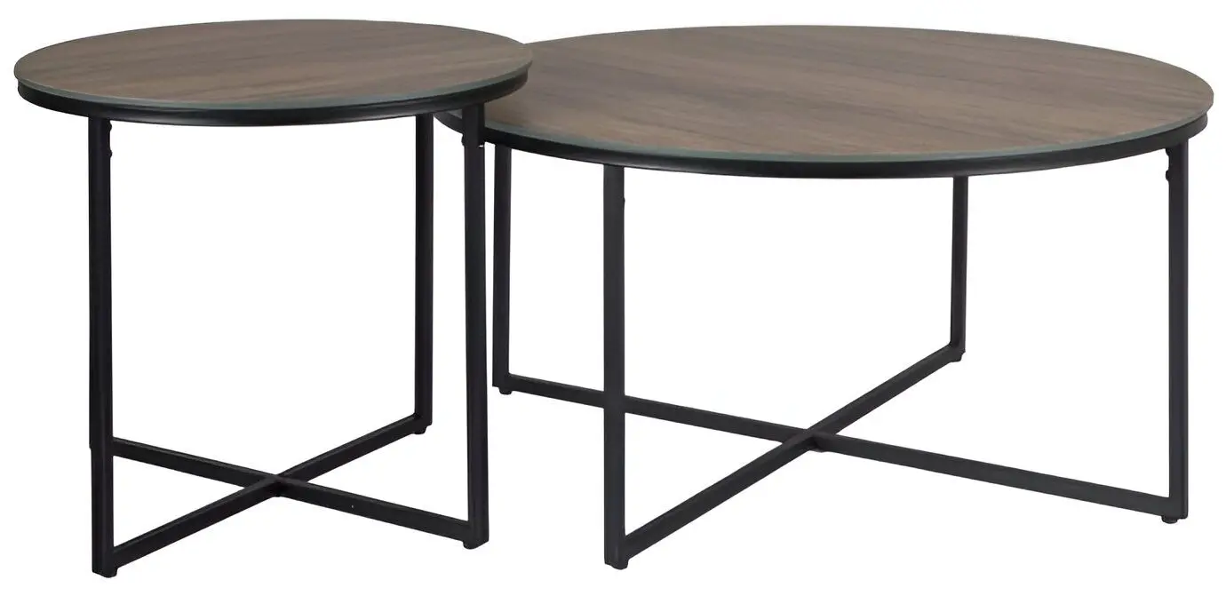 Set masute pentru reviste Signal Palermo I (Light Brown/Black)