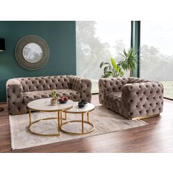 Set mese pentru reviste Signal Portafino A (White Gloss/Gold) Thumb