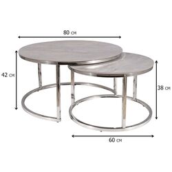 Set masute pentru reviste Signal Portafino B (Gray/Chrome) Thumb