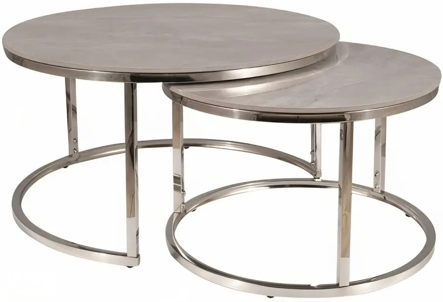 Set masute pentru reviste Signal Portafino B (Gray/Chrome)